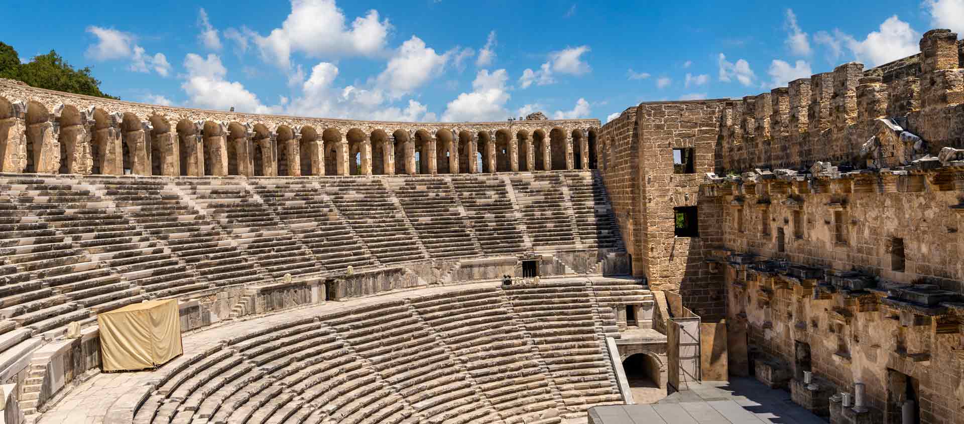 Eastern Turkey and Capadocia tour image depicting the Roman theater at Aspendos