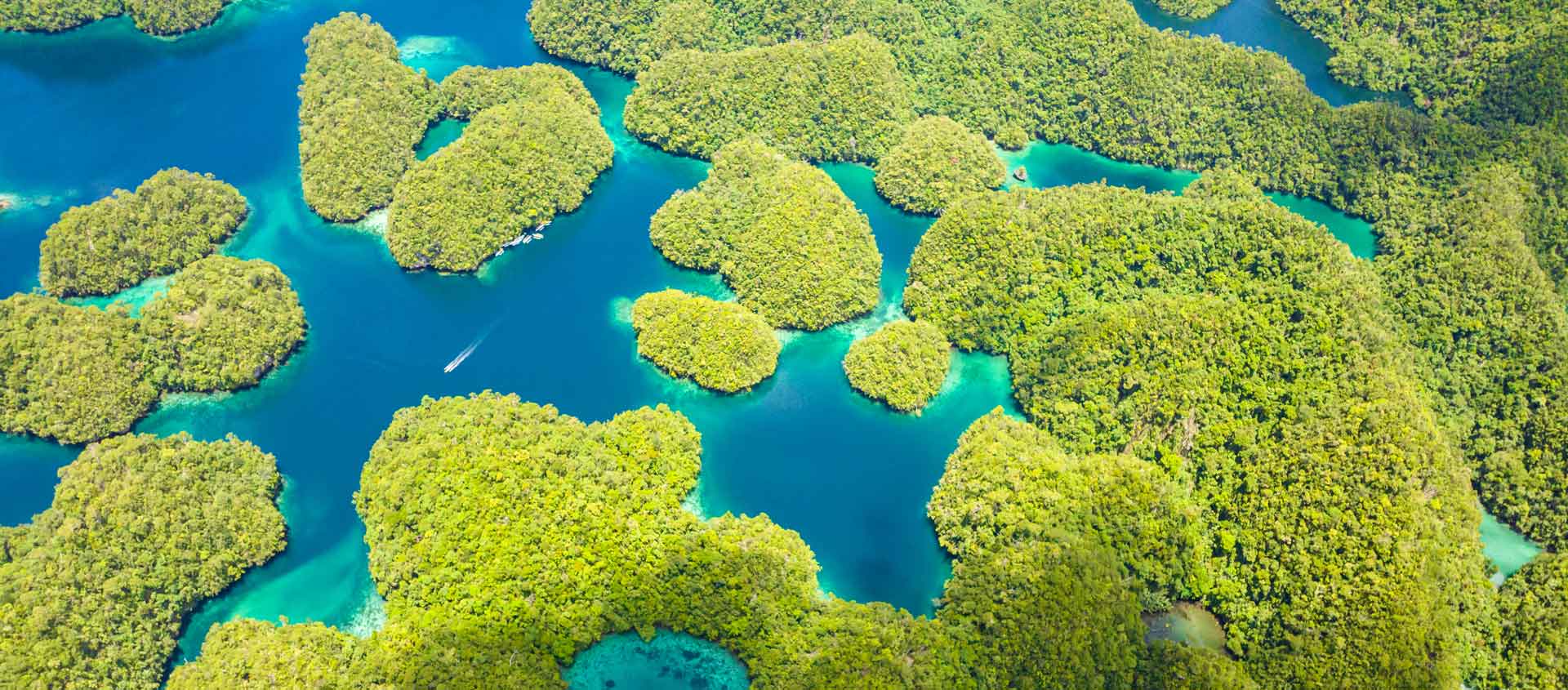 Taiwan, Philippines & Indonesia cruise aerial photo of Sohoton Cove, Bucas Grande Island