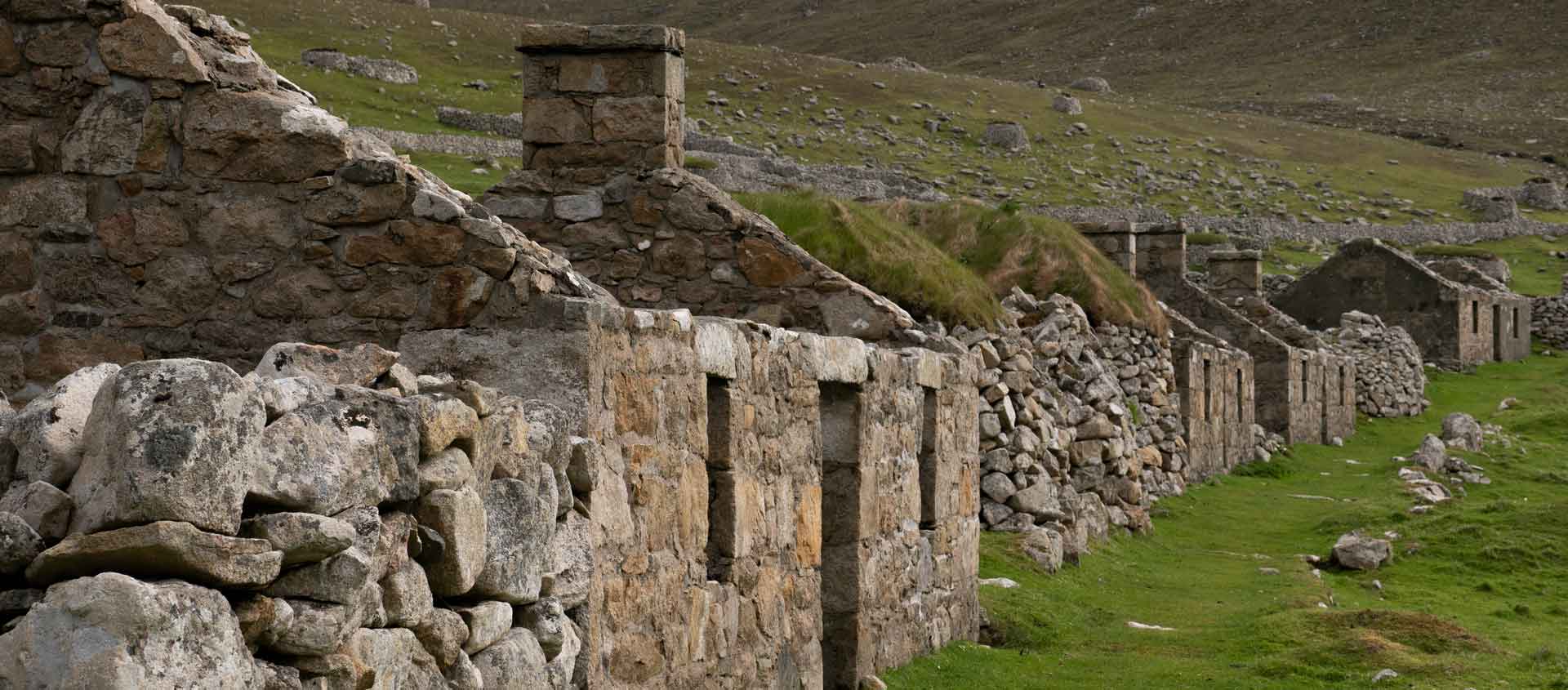 British Isles cruise photo of ruins at St. Kilda